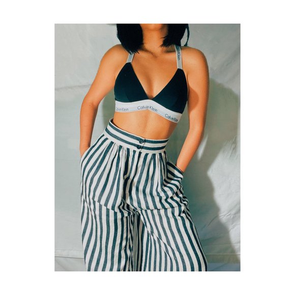 Striped Wide-leg pants - Picture 2 of 3